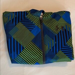 Under Armour Vibrant Blue and Green Patterned Hoodie Jacket